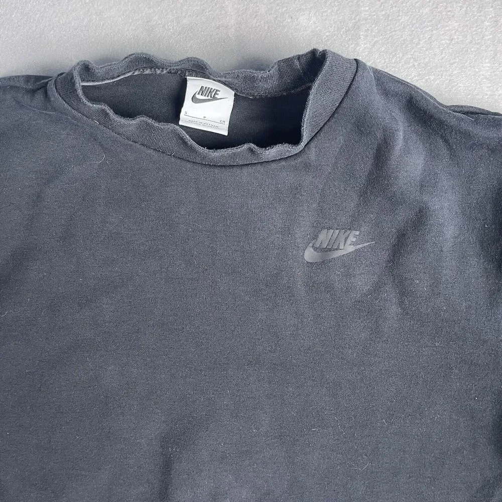Nike Crew Neck Pull Over Sweater 3/4 Sleeve Men‎ Small Black